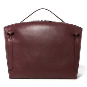 Jil Sander HILL Medium burgundy Leather Tote new